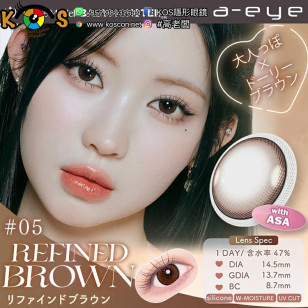 a-eye 1 Day 05 Refined Brown ワンデーリフレア エーアイ リファインドブラウン
